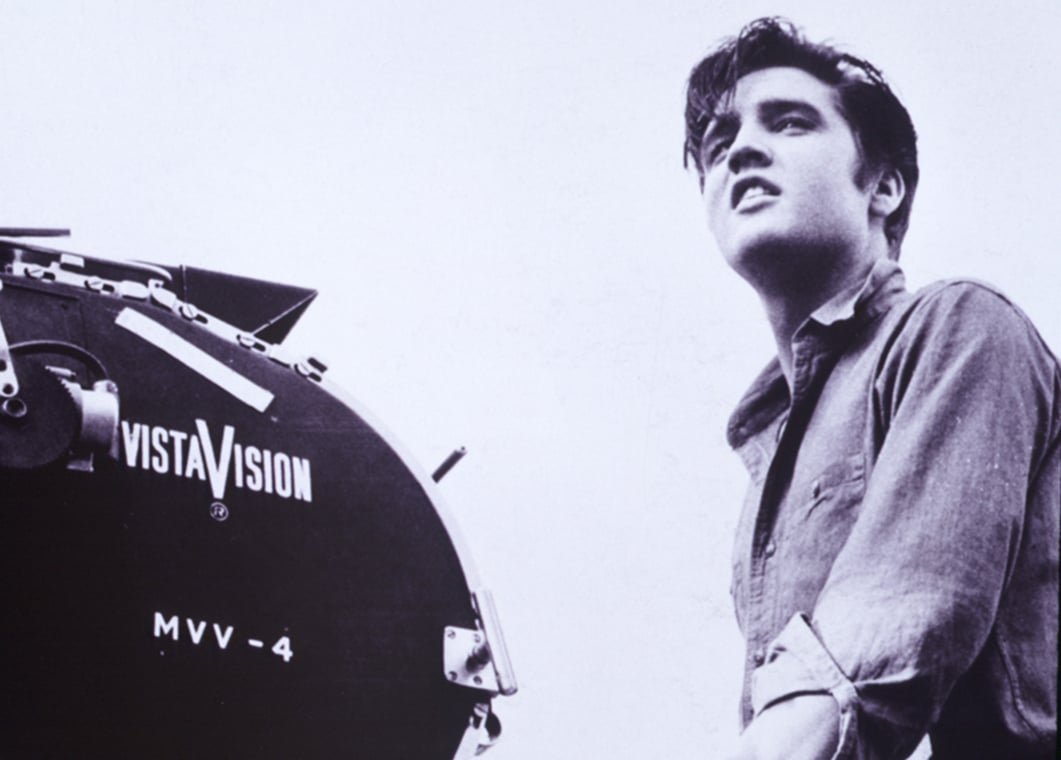 Elvis Presley with movie camera